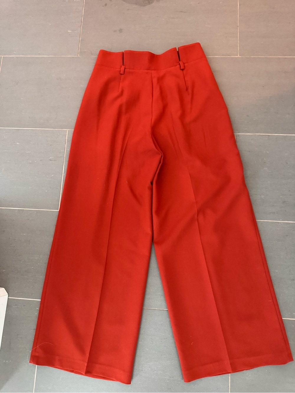 High-Rise Wide-Leg Trousers in Rich burnt orange